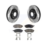Front Drill Slot Disc Brake Rotors Ceramic Pad Kit For Infiniti Q45 M45 INFINITI