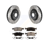 Front Drill Slot Disc Brake Rotor Ceramic Pad Kit For Mercedes-Benz ML350 GLE350