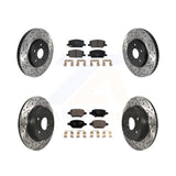Front Rear Drill Slot Disc Brake Rotors Ceramic Pad Kit For Chevrolet Trax Buick
