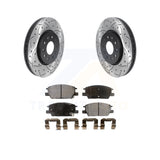 Front Coat Drill Slot Disc Brake Rotor Ceramic Pad Kit For Buick Regal Sportback
