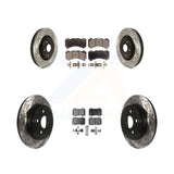 Front Rear Drilled Slot Brake Rotor Ceramic Pad Kit For Jeep Grand Cherokee 6.4L