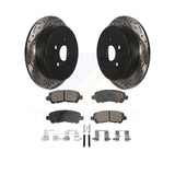 Rear Coated Drilled Slot Disc Brake Rotors Ceramic Pad Kit For Toyota Highlander