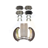 Front Rear Semi-Metallic Brake Pads And Drum Shoes Kit For Chevrolet Malibu