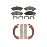 Front Rear Semi-Metallic Brake Pads And Drum Shoe Kit For Chevrolet Colorado GMC