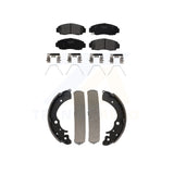 Front Rear Semi-Metallic Brake Pads And Drum Shoes Kit For Honda Civic