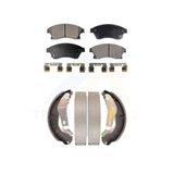 Front Rear Semi-Metallic Brake Pads And Drum Shoes Kit For Chevrolet Sonic Trax