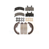 Front Rear Semi-Metallic Brake Pads Drum Shoe Kit For Chevrolet Astro GMC Safari