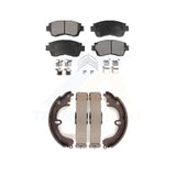 Front Rear Semi-Metallic Brake Pads Drum Shoe Kit For 1994-1995 Toyota Celica GT