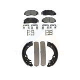 Front Rear Semi-Metallic Brake Pads And Drum Shoes Kit For Honda Accord CR-V