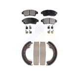 Front Rear Semi-Metallic Brake Pads And Drum Shoes Kit For Toyota Camry RAV4