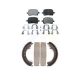 Front Rear Semi-Metallic Brake Pads And Drum Shoes Kit For Toyota Solara