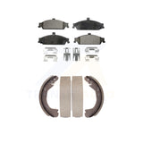 Front Rear Semi-Metallic Brake Pads Drum Shoe Kit For Chevrolet Pontiac Grand Am