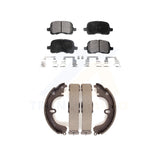 Front Rear Semi-Metallic Brake Pads And Drum Shoes Kit For Toyota Corolla