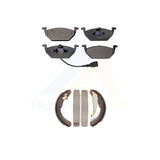 Front Rear Semi-Metallic Brake Pads And Drum Shoes Kit For Volkswagen Jetta