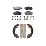 Front Rear Semi-Metallic Brake Pads And Drum Shoes Kit For Suzuki SX4 Crossover