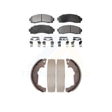 Front Rear Semi-Metallic Brake Pads And Drum Shoes Kit For Saturn Vue Chevrolet