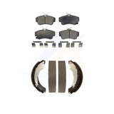 Front Rear Semi-Metallic Brake Pads And Drum Shoes Kit For Chrysler PT Cruiser