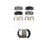 Front Rear Semi-Metallic Brake Pads And Drum Shoes Kit For Kia Magentis