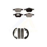 Front Rear Semi-Metallic Brake Pads And Drum Shoes Kit For Ford Focus SVT