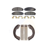 Front Rear Semi-Metallic Brake Pads Drum Shoes Kit For 08-09 Dodge Caliber SRT-4