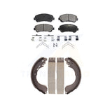Front Rear Semi-Metallic Brake Pads Drum Shoes Kit For Nissan Sentra SE-R Spec V