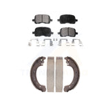 Front Rear Semi-Metallic Brake Pads Drum Shoes Kit For Toyota Corolla From 04 02