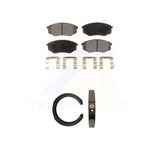 Front Rear Semi-Metallic Brake Pads & Parking Shoe Kit For Kia Sportage FWD