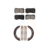 Front Rear Semi-Metallic Pads Parking Shoe Kit For Jeep Grand Cherokee SRT8
