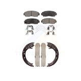 Front Rear Semi-Metallic Brake Pads And Parking Shoe Kit For Honda CR-V AWD