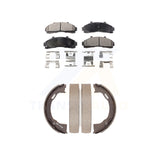 Front Rear Semi-Metallic Brake Pads And Parking Shoes Kit For Ford Ranger