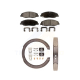 Front Rear Semi-Metallic Brake Pads And Parking Shoes Kit For Cadillac STS
