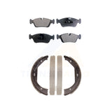 Front Rear Semi-Metallic Brake Pads & Parking Shoes Kit For 01-05 BMW 325xi