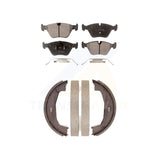 Front Rear Semi-Metallic Brake Pads And Parking Shoes Kit For BMW Z4