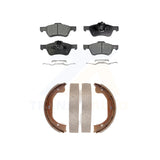 Front Rear Semi-Metallic Brake Pads And Parking Shoes Kit For Ford Escape