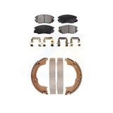 Front Rear Semi-Metallic Brake Pads Parking Shoes Kit For Chevrolet Equinox