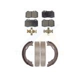 Front Rear Semi-Metallic Brake Pads Parking Shoe Kit For Mercedes-Benz ML55