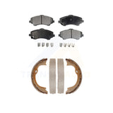 Front Rear Semi-Metallic Brake Pads And Parking Shoes Kit For Jeep Wrangler