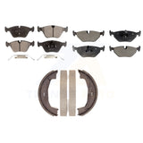 Front Rear Semi-Metallic Brake Pads And Parking Shoes Kit For BMW Z4