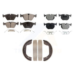 Front Rear Semi-Metallic Brake Pads And Parking Shoes Kit For BMW X3 Z4 M3