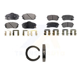 Front Rear Semi-Metallic Brake Pads Parking Shoes Kit For 12-13 Kia Sportage FWD