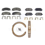 Front Rear Semi-Metallic Brake Pads And Parking Shoes Kit For Chevrolet Impala