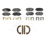 Front Rear Semi-Metallic Brake Pads And Parking Shoe Kit For Hyundai Santa Fe XL