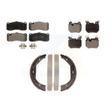 Front Rear Semi-Metallic Brake Pads And Parking Shoes Kit For BMW 135i 135is