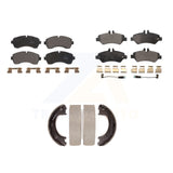 Front Rear Semi-Metallic Brake Pads And Parking Shoe Kit For Dodge Sprinter 3500