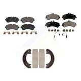 Front Rear Semi-Metallic Brake Pads And Parking Shoe Kit For Dodge Sprinter 3500
