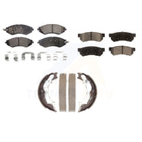 Front Rear Semi-Metallic Brake Pads And Parking Shoe Kit For Suzuki Forenza Reno