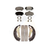 Front Rear Semi-Metallic Brake Pads And Drum Shoes Kit For Hyundai Elantra
