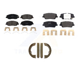 Front Rear Semi-Metallic Brake Pads And Parking Shoe Kit For Hyundai Santa Fe XL