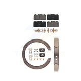 Front Rear Semi-Metallic Brake Pads Parking Shoe Kit For Chevrolet Corvette