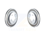 Front Coated Disc Brake Rotors Pair For Ford F-150 Heritage 4WD